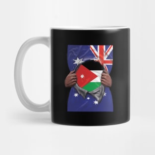 Jordan Flag Australian Flag Ripped - Gift for Jordanian From Jordan Mug